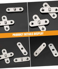 Detachable 24 Piece Heavy Duty Pivot Hinges Set For Cabinets Doors Bookcases And Hidden Kits Stainless Steel Locking Spring Hinges