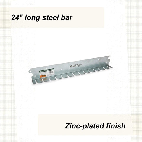 Keep Your Shop Crisp F Style Clamp Rack Wall Mount Tool Holder Handles Up To Fourteen Clamps Twenty Four Inch Zinc Coated Steel Garage Shelf No Sweat Setup Pro Grade Gear