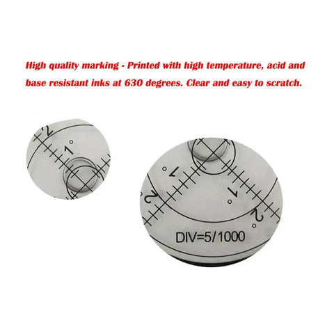 Dead Nuts Accurate Heavy Duty Round Aluminum Bubble Level 60 Mm Spirit Vial With High Precision Black Lines For Rock Solid Rv Setup Woodworking And Camera Gear
