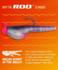 Roo Kit 62 Piece Crappie Fishing Kit With Shad Mimic Lures Shad Belly Design And Split Tail For Irresistible Bites Plus Scent Holding Pouch