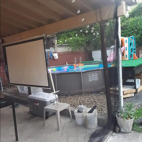 See Through Mosquito Netting For Patio And Porch 60x120 Inches Black DIY Insect Barrier Mesh installed on a patio