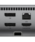Slick 10 Pack Universal Thunderbolt 4 Dock And Usb C Hub With 100W Fast Charging multi-port back view with various connections