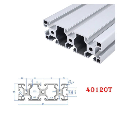 Pro Grade Anodized Aluminum T Slot Extrusion Profile Rail Built Like A Tank Ready For Your Next Cnc Or 3D Printer Project Custom Cut To 550mm, showing 40x40mm profile.