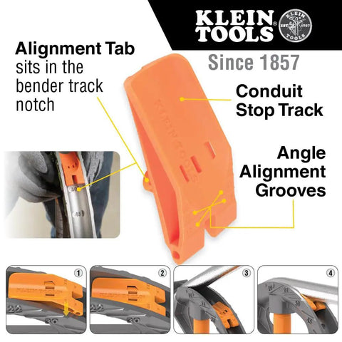Iron Conduit Bender Full Assembly For Three Quarter Inch EMT And One Half Inch Rigid With Wide Foot Pedal Angle Setter Technology