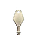 Heavy Duty Die Cast Metal Release Key That Works Like A Champ For Detachable Window Restrictor Stays And Replacement Hardware Tools With Smooth Mill Finish Look, top view.