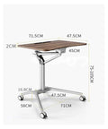 Adjustable Mobile Overbed Table Featuring Smooth Rollin Casters And Beastly Stable Base, height 75-105CM, sturdy MDF top, ideal for bedside use.