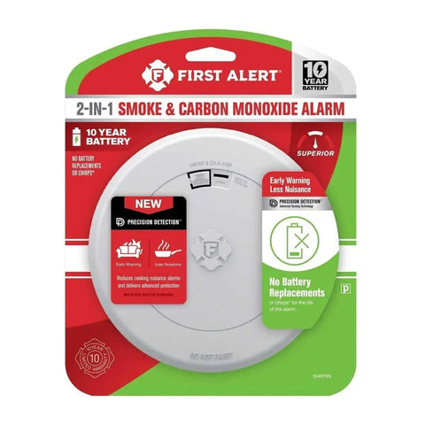 Sealed 10-Year Battery 2-In-One Smoke And Carbon Monoxide Detector With Slim Profile Design, box view