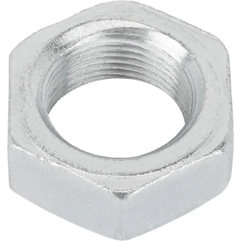 Heavy Duty Steel Jam Nut For Heim Joints And Suspension Linkages With One And A Quarter Inch Left Hand Thread Super Strong Lock Nut For Off Road Race Cars And Heavy Duty Racing Builds, silver steel hex nut