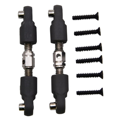 Two Pack Steering Linkage With Screws For Hyper Go MJX RC Trucks One Sixteenth And One Fourteenth Scale Upgrade Kit Fits H14BM H16BM H16PL 14210 14211 JC14EP JC16 Spare Parts 16431 14431 Durable RC Steering Hardware, two linkages and six screws