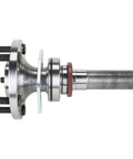 Sealed Axle Bearing With Lock Ring For 9 Inch Big Housing Rear Axle Ready To Install Beefed Up Lock Ring System For Classic Muscle Cars And Hot Rods And Street Machines, shown on axle shaft