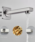 10 Inch Shower System With Rain Shower Head Handheld Spray And Tub Spout Thermostatic Fixtures With Brass Valve Brushed Nickel