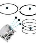 TRX300FW Cylinder Kit Air Cooled Compatible With Honda Fourtrax 300 1988 2000 with piston ring set components shown