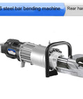AOXHUGB Electric Hydraulic Rebar Bender, Professional Steel Bar Bending Machine For 4-16mm Rods rear handle detail.