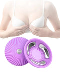 Electric Chest Massager Brings Home Deep Vibration And Fifteen Adjustable Speeds With Gentle Heat And Fifteen Minute Auto Timer showing a woman with massager.