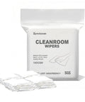 Hella Durable Zero Lint Cleanroom Cloth Wipes Made From Premium Polyester Microfiber Measuring Four By Four Inches At 140 Gsm, packed with 400 wipes.