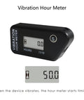 Vibration Activated Digital Hour Meter Self Powered Wireless Resettable Job Timer With User Lock For Generator Lawn Mower Motor Marine ATV And Gear That Vibrates At Work black digital display