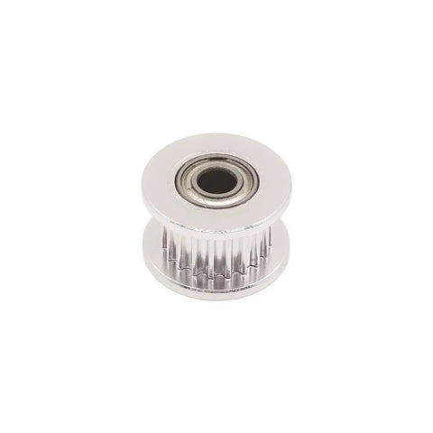 Premium Gt2 Idler Pulley With 20 Teeth And 4mm Bore designed for 6mm timing belts, aluminum material, front view.