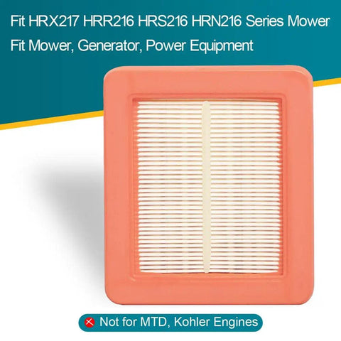 4 Pack Honda GCV Engine Air Filter Replacement for HRX And HRR Series Lawn Mowers, rectangle filter with orange frame