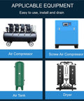 Automatic Drain Valve For Air Compressor G1/2 Inch 1.6 MPa Drainer For Air Storage Tank Or Air Dryer With Aluminum Alloy Shell
