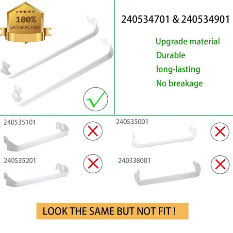 Door Shelf Rack Bar Replacement For Refrigerator 240534701 240534901 Two Pack Must Have Easy Install Compatible With Frigidaire Kenmore