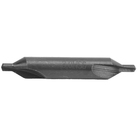 Saluaqui 10 Piece HSS Center Drill Bit Set For Lathe And Milling Machines High Speed Steel Precision Ground Indexable Tips shown from side angle.