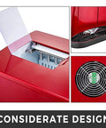 Top Shelf Heavy Duty Ice Cube Maker Machine Yields Speedy Clear Cubes showcasing the interior and ventilation design.