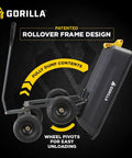 Heavy Duty Dump Cart With Patented Quick Release Dumping, Steel Frame, 600 Lb Capacity, No Flat 10 Inch Tires, Utility Wagon