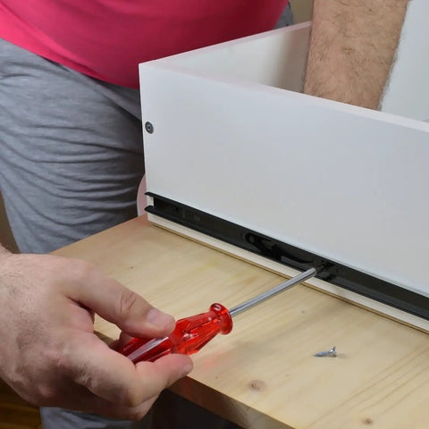 Installing Smooth Operator Full Extension Drawer Slides Silent Soft Close Side Mount Brackets for Office Desk.