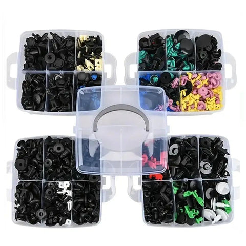 Kia Cerato 2016-2021 Bumper Clips Kit 2275Pcs Push Type Retainers Set For Quick Fixes Built Tough For Heavy Duty Car Fasteners Save Time And Money On DIY Repairs, assorted clips in storage cases