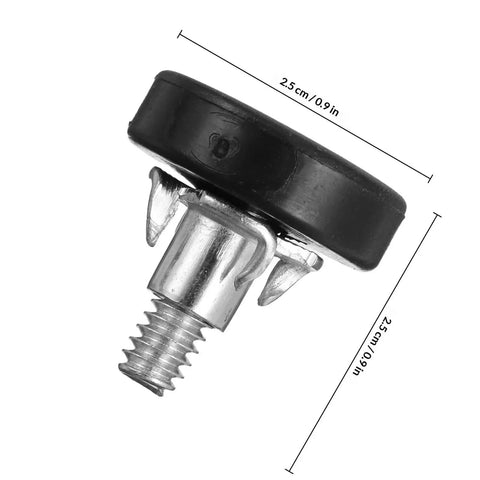 Thread Adjustable Furniture Leveling Feet For Cabinets And Tables With Metal And Plastic Construction, 2.5 cm screw-on foot