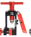 Smooth Operator 2 In 1 Hydraulic Disc Brake Needle Driver Insertion Tool With Heavy Duty Aluminum Tubing Cutter, red and black.