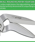 9 Inch Heavy Duty Multipurpose Scissors With TPR Handle For Cardboard Carpet Thick Paper Leather Fabric Serrated Blades