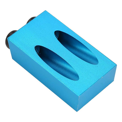 Lock In Dead Perfect Angles With This Carbide Center Drill Bit Set Using A Slick 15 Degree Oblique Hole Locator In 6 8 10 Mm Sizes For Buttery Smooth Wood Drilling And Zero Hassle DIY Carpentry Work That Delivers Crisp Reliable Performance Daily - blue tool with slots for precise hole alignment.