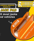 Robbor pinch-weld jack pad, orange aluminum magnetic jack puck for frame rails