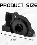 Built Tough Throttle Position Sensor TP For Chevy Buick Cadillac showing size of 2.25 inches, black durable material for easy installation.