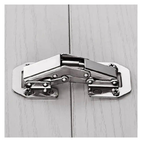 Rotating Concealed Cabinet Hinges With Foldable Design Hydraulics Soft Close No Drill Installation on wood surface