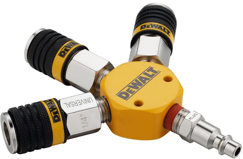 3 Way Air Manifold With Plug And Universal Coupler Kit For Pneumatic Tools No More Swapping Hoses Runs Up To Three Tools At Once