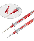 Automotive Multimeter Test Leads Kit With Wire Piercing Clips And 4mm Banana Plugs Right Angle And Straight Probes
