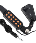 Amped Up 12 Hole Magnetic Acoustic Guitar Pickup with Built In Volume and Tone Tuner Kit, soundhole transducer view