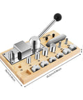 Pro Grade Ring Bender Tool Kit For DIY Jewelry Making With Dies, Metal Ring Bending Machine For Rings And Earrings on wooden base