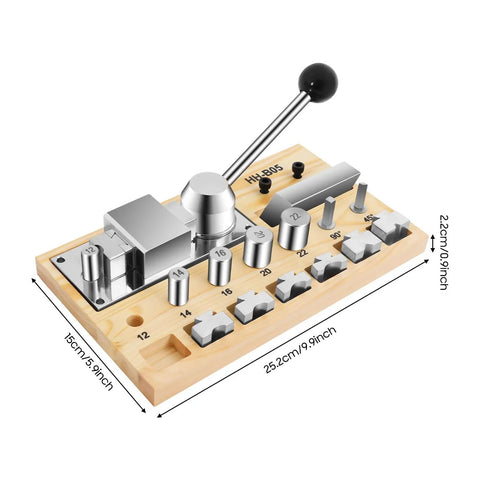 Pro Grade Ring Bender Tool Kit For DIY Jewelry Making With Dies, Metal Ring Bending Machine For Rings And Earrings on wooden base