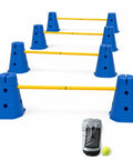 Dog Agility Hurdle Set 12 Inch Adjustable Jump Training for Backyard Beefy 325g Cones and Poles with carry bag and ball