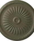 Juniper Ceiling Medallion Painted Turtle Finish 36 Inch Diameter Lightweight One And A Half Inch Projection Seven Inch Canopy Hand Painted Detail