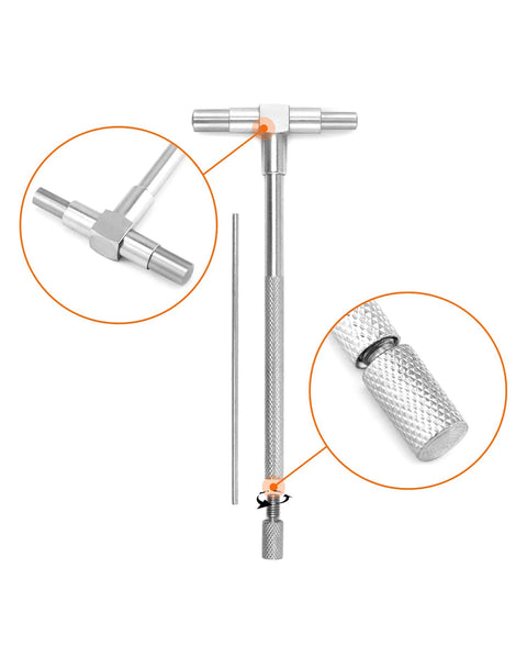 QWORK 5/16–6 in telescoping bore gauge set, 6-pack, premium steel T-bore hole gauges