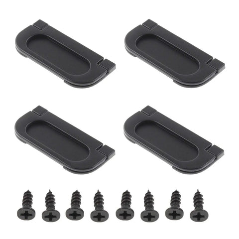 4 Pack Hidden Recessed Drawer Pull Handles For Cabinets And Furniture Metal Zinc Alloy Ring Style Cabinet Hardware With Installation Screws