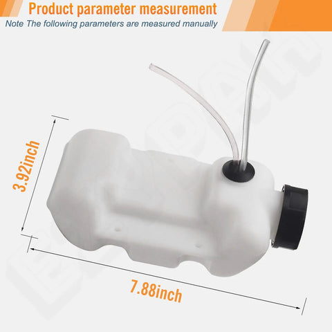 White fuel tank from Durable Fuel Tank Assembly Repair Kit For Toro Weed Eater Homelite And Ryobi Trimmers Exact Fit 51974 51944 51955