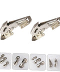 Soft Close 4 Inch Cabinet Door Hinges Set Of 4 Stainless Steel Self Closing Hardware angled view