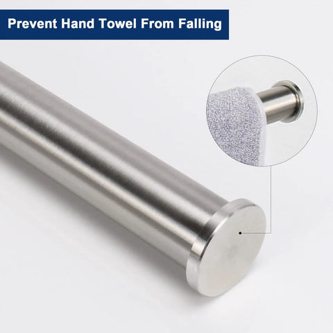 Close-up of Rustproof 9 Inch Stainless Steel Towel Bar For Bathroom Wall Mounted Hand Towel Holder Ring