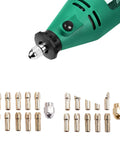 Beefy 11 Piece Brass Collet Chuck Set for Rotary Tools, Tight Grip and Precise Alignment, shown with various size collets