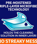 Front view of ClearWipe microfiber wipes, white, 40-count pack